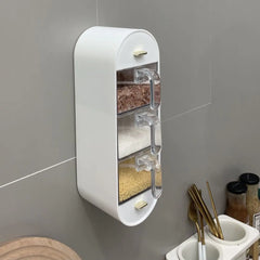 Wall-mounted Multi-compartment Seasoning Storage Box