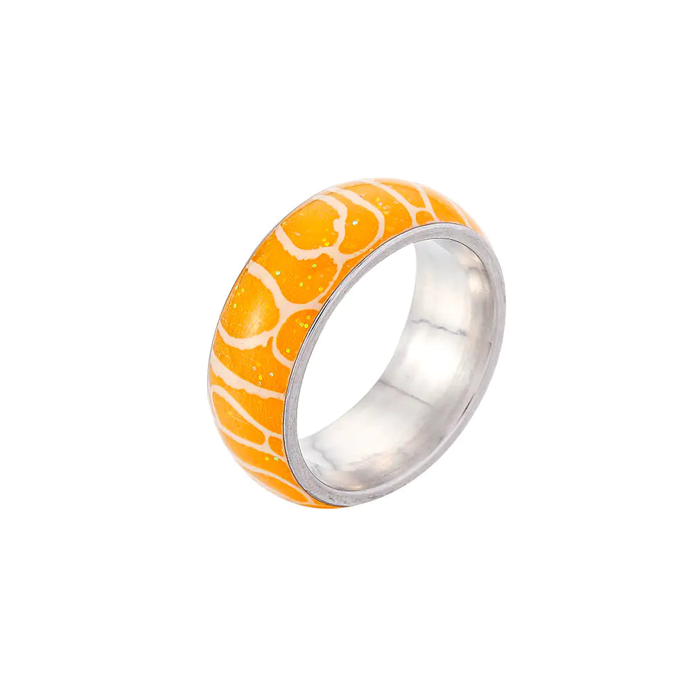 Glowing Stainless Steel Ring