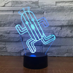 3D Touch Control LED Cactus Night Light Lamp