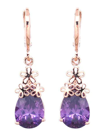 Creative Water Drop Earrings with Zircon