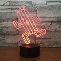 3D Touch Control LED Cactus Night Light Lamp
