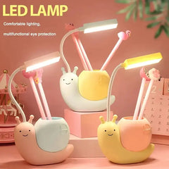 Cute Snail USB Desk Lamp with Pen Holder