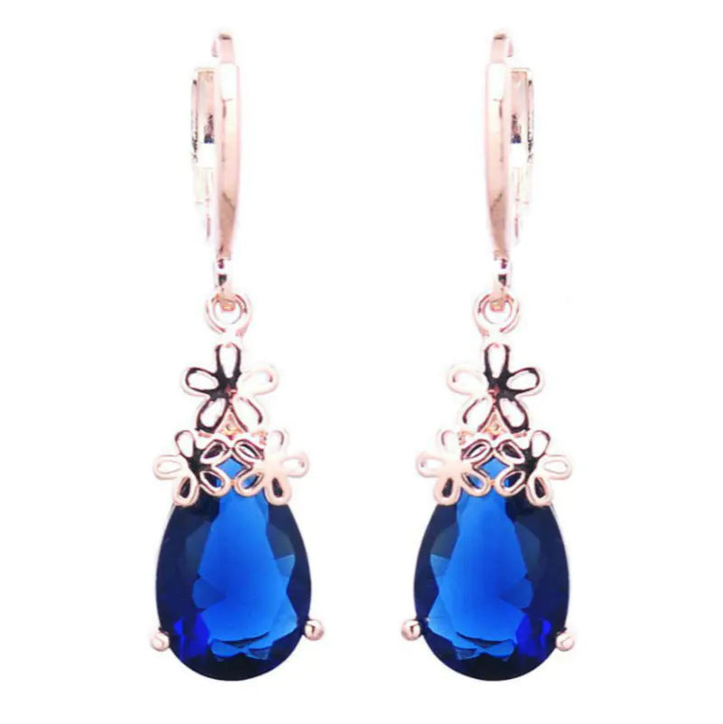 Creative Water Drop Earrings with Zircon