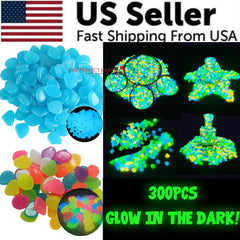 300PCS Glow Stones for Gardens and Fish Tanks