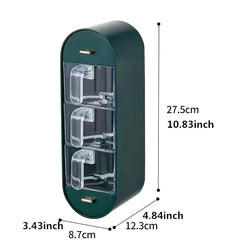 Wall-mounted Multi-compartment Seasoning Storage Box